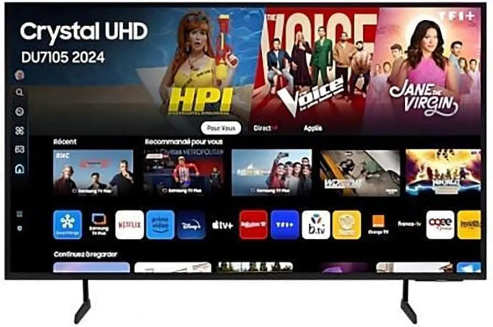 Samsung téléviseur TU85DU7105, Crystal UHD 4K, 2024, Smart TV