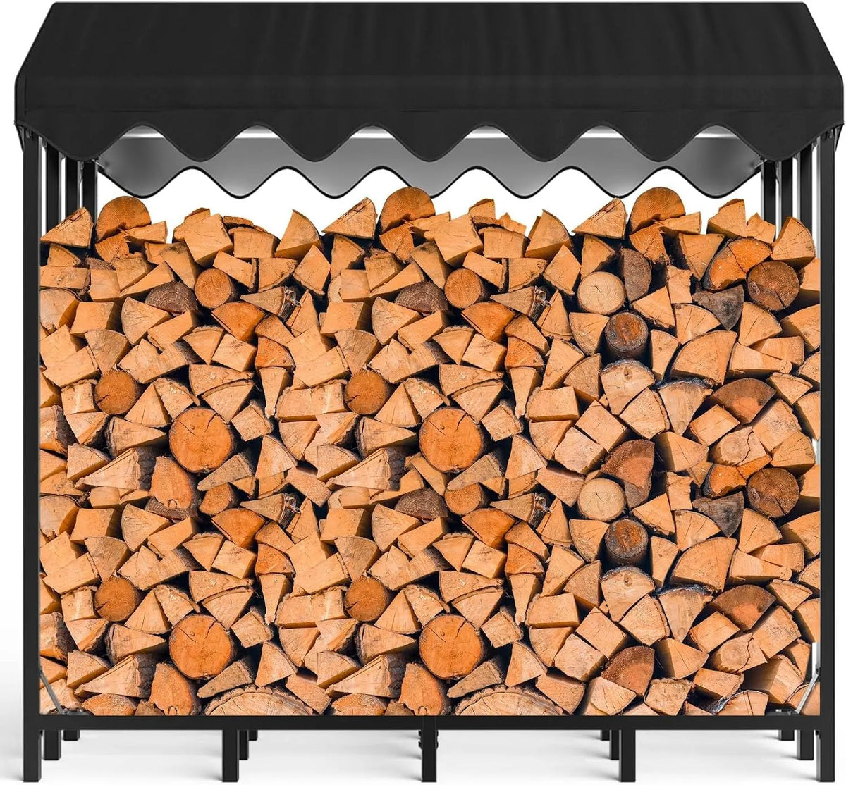 Modèle m³ m³ m³/3 Himimi Étagère, à bois de chauffage extérieure en métal, 3,5 SRM, Avec housse de protection, dimensions 185 x 70 x 185 cm