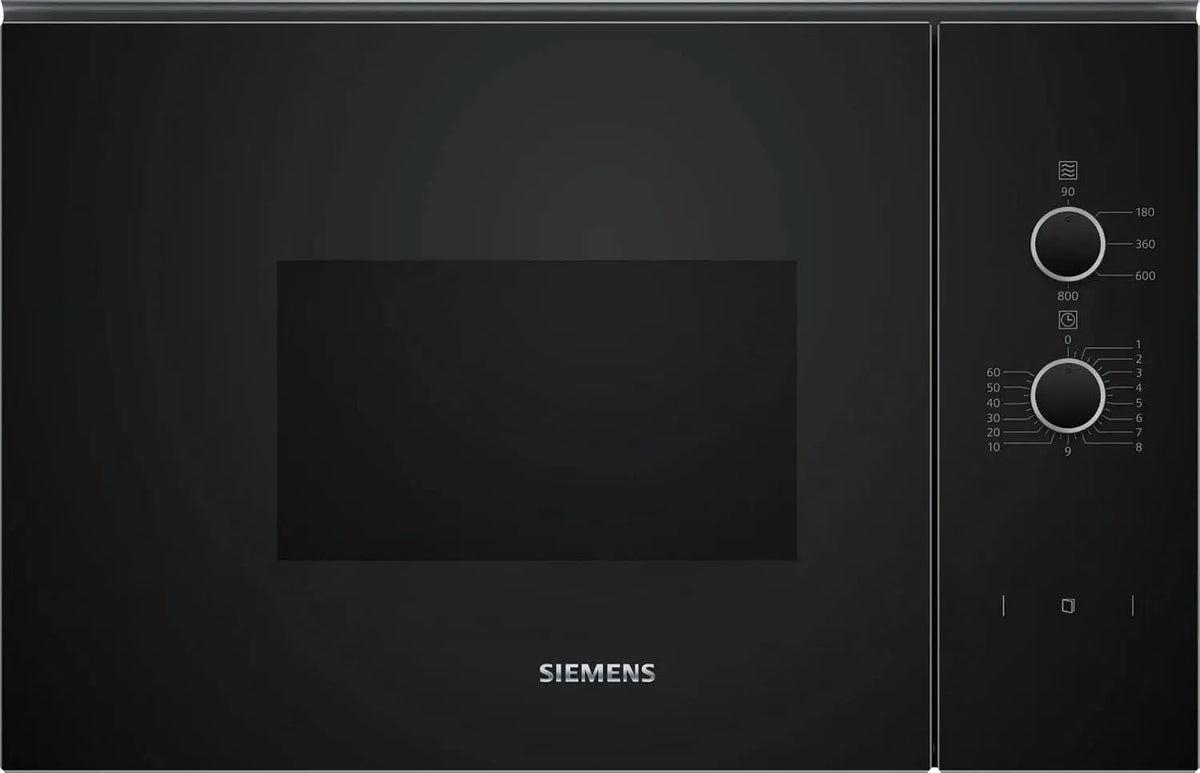 Four à micro-ondes BF520LMA1 iQ300, à encastrer Capacité 20 litres Puissance 800 W Largeur 60 cm Couleur finition noire