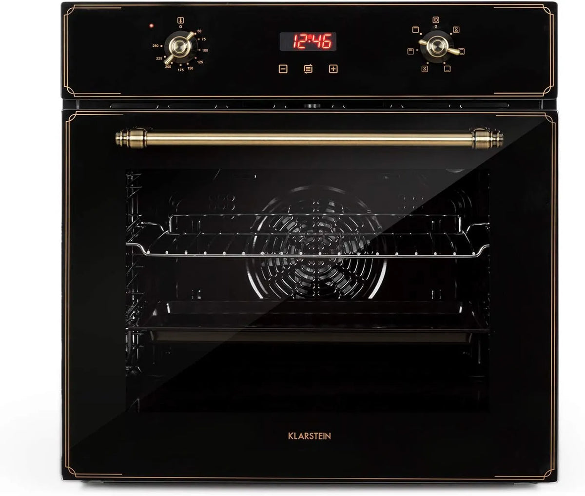 Klarstein four électrique, capacité 70L, puissance 2200W, 50-250 °C, Elizabeth, encastrable, style rétro, CEE A, indépendant