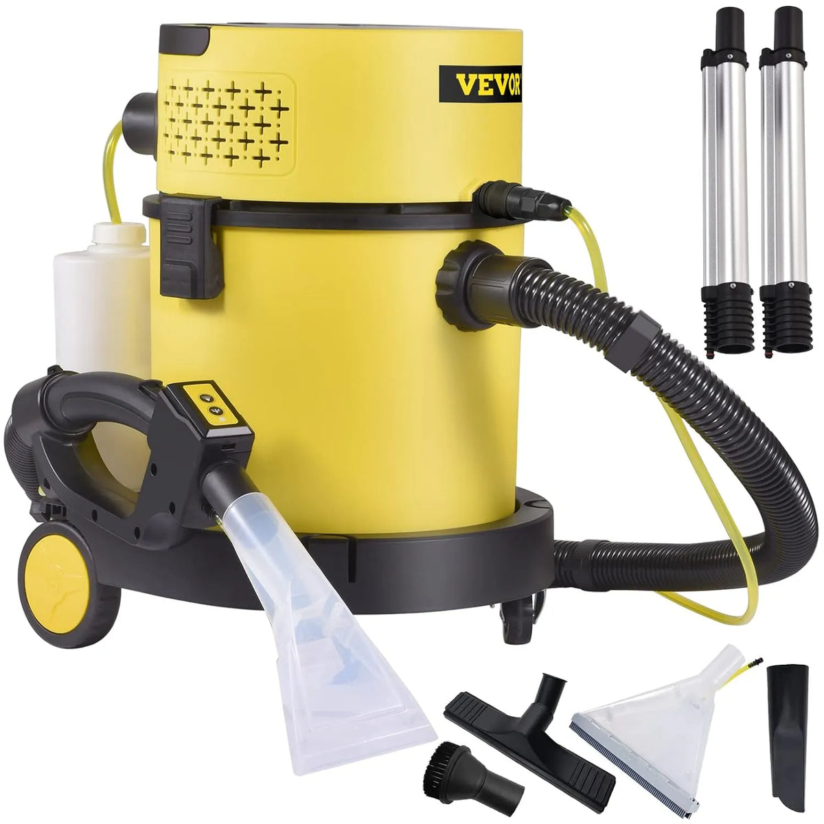 Vevor aspirateur PP 20 L, Filtre HEPA Éponge 17 kPa télécommande incluse 5 Brosses Câble 4,5 m Tuyau 1,5 m pour Maison Garage 45x39x56,5 cm