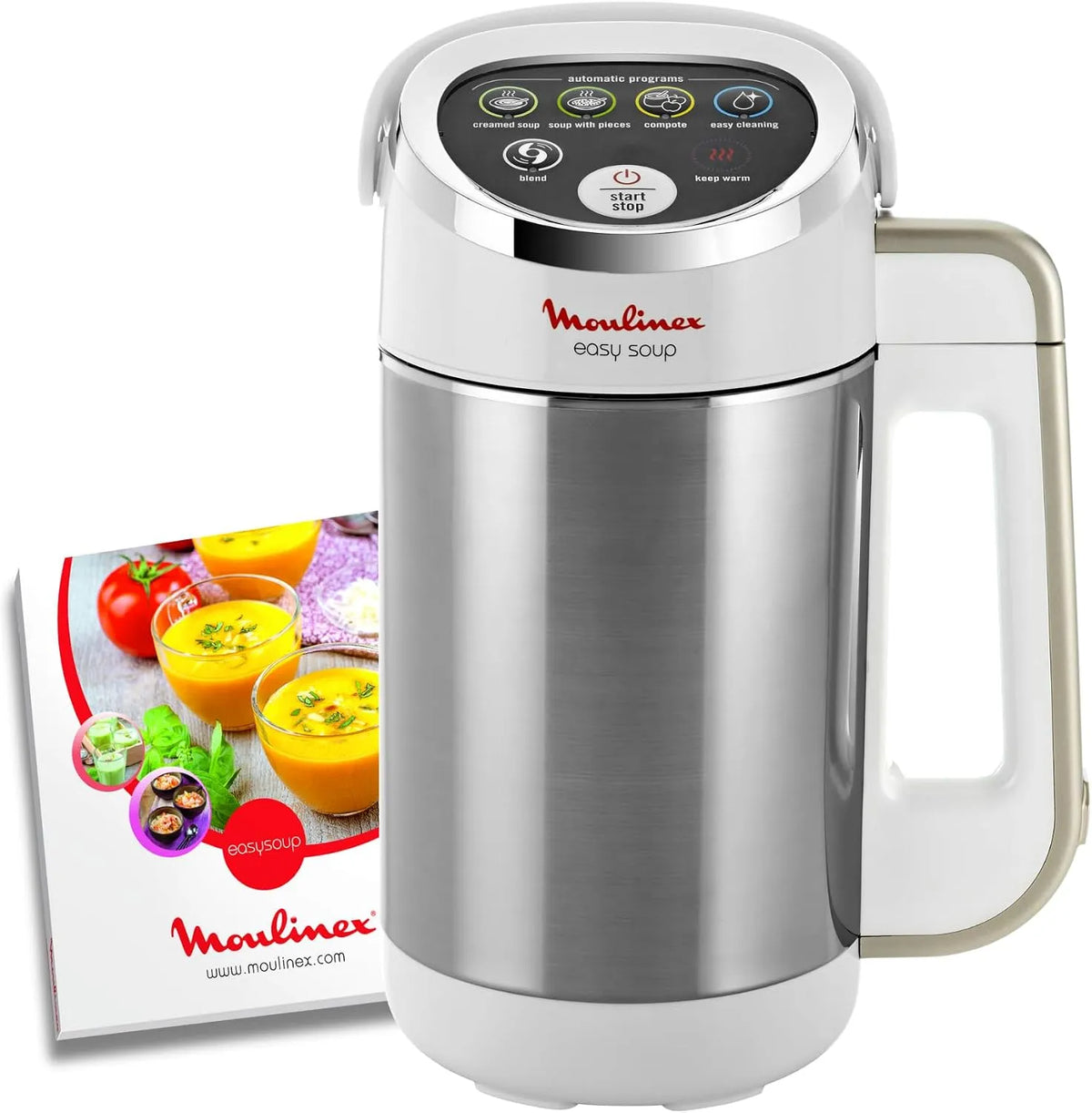 Moulinex blender LM841110, puissance 1000 W, Capacité 1.2 L, 5 programmes automatiques, chauffant, Double paroi, Soupe, Velouté, Compote