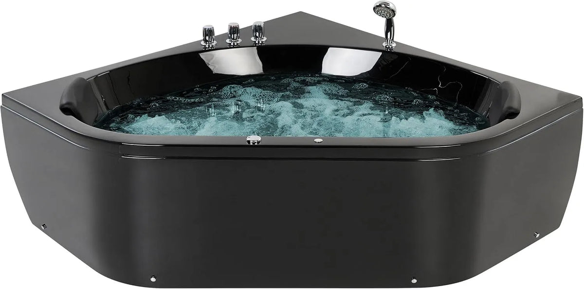 Hydromassante Acrylique LED Baignoire d'Angle, Hydromassante Acrylique 140 cm LED