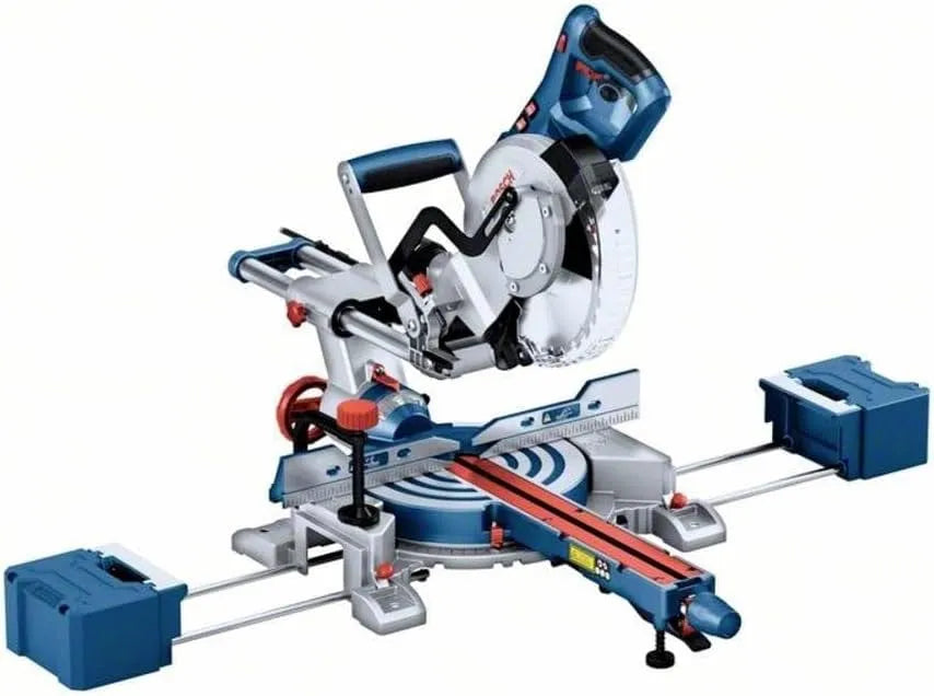 Bosch Professional scie à onglets radiale -216 D GCM 305, capacité de coupe 66 x 305 mm, 2 appuis de pièce, serre-joint, sac à poussière