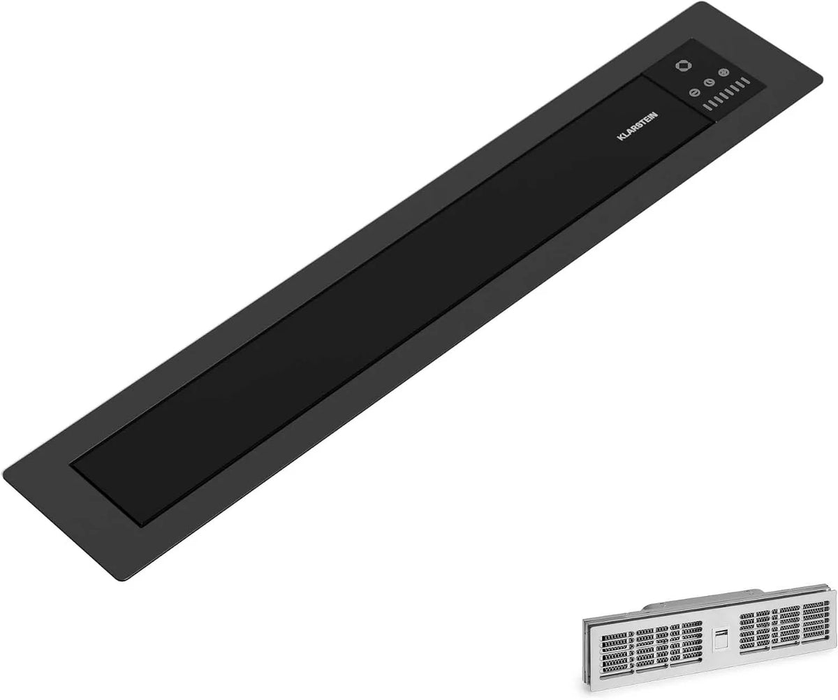 Klarstein hotte aspirante, Silencieuse 42-66 dB, Débit 710 M³/H, Commande Tactile, Technologie Flip-Open, Brisa 60 cm, Cee A+, Led, Acier Inox