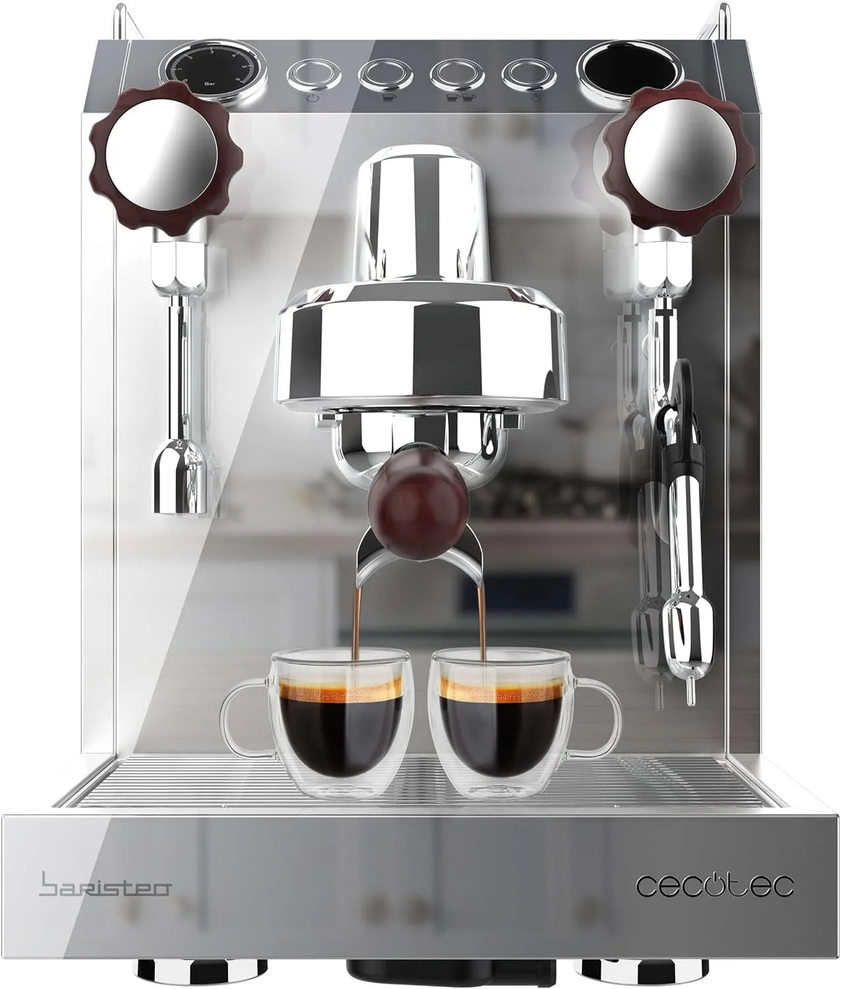 Cecotec pompe, Réservoir Amovible 2,5 L, Italienne 15 Bars, Chaudière Inox 1 L, Contrôle PID