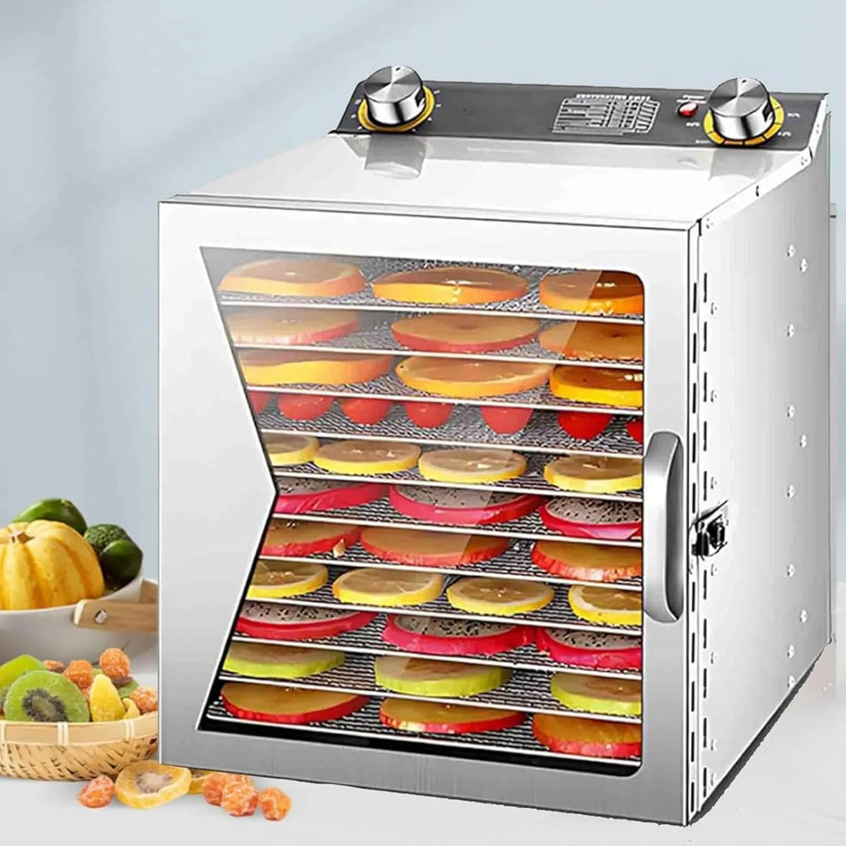 Déshydrateur alimentaire 12h 12Layer, Professionnel minuterie intégrée Et ContrôLe De TempéRature De 30 à 90°C