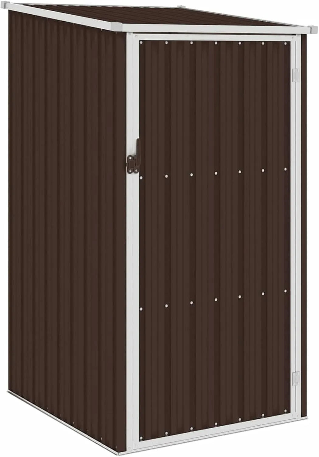 Abri à outils, MOONAIRY Abri de Jardin Abri de Stockage de Jardin Cabanon Jardin Exterieur Abri de Jardin Marrron 87x98x159 cm Acier galvanisé