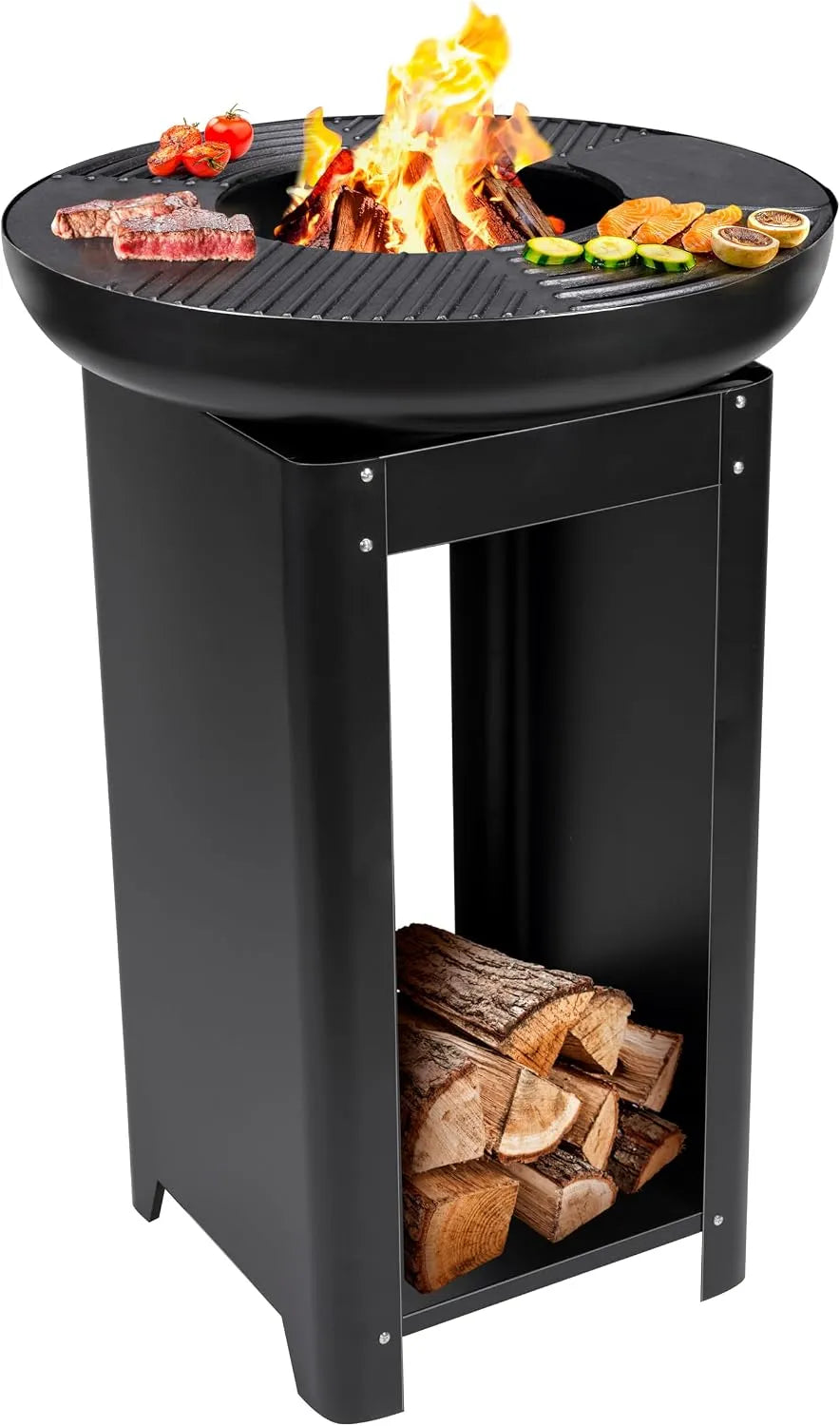 Barbecue, BBQ Collection Brasero et Plancha, Brasero Exterieur Jardin et Terrasse, Métal, Japonais 61 x 90 cm, Grille Teppanyaki, Cuisine Exterieur