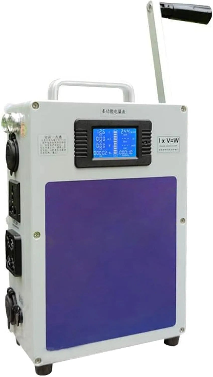 Groupe électrogène Wh/46, À Manivelle 500 W, 200 Wh, 46 800 Mah, Station d'alimentation Portable avec Prises Ca, CC, USB, pour Les Pannes De Courant