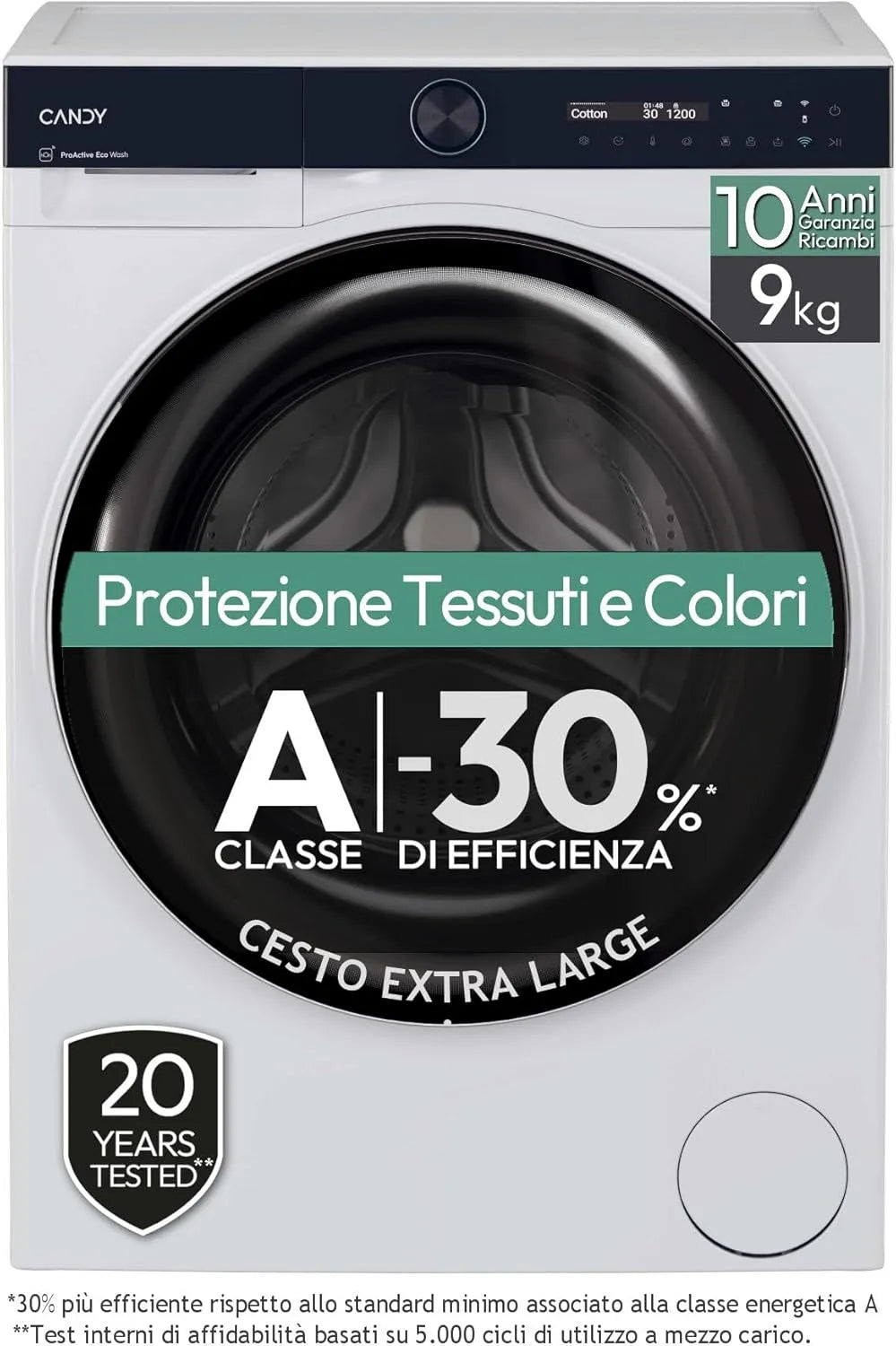 Candy lave-linge A-30 1400 49B9-S, ProWash 700 9kg Autonome Charge avant, BS