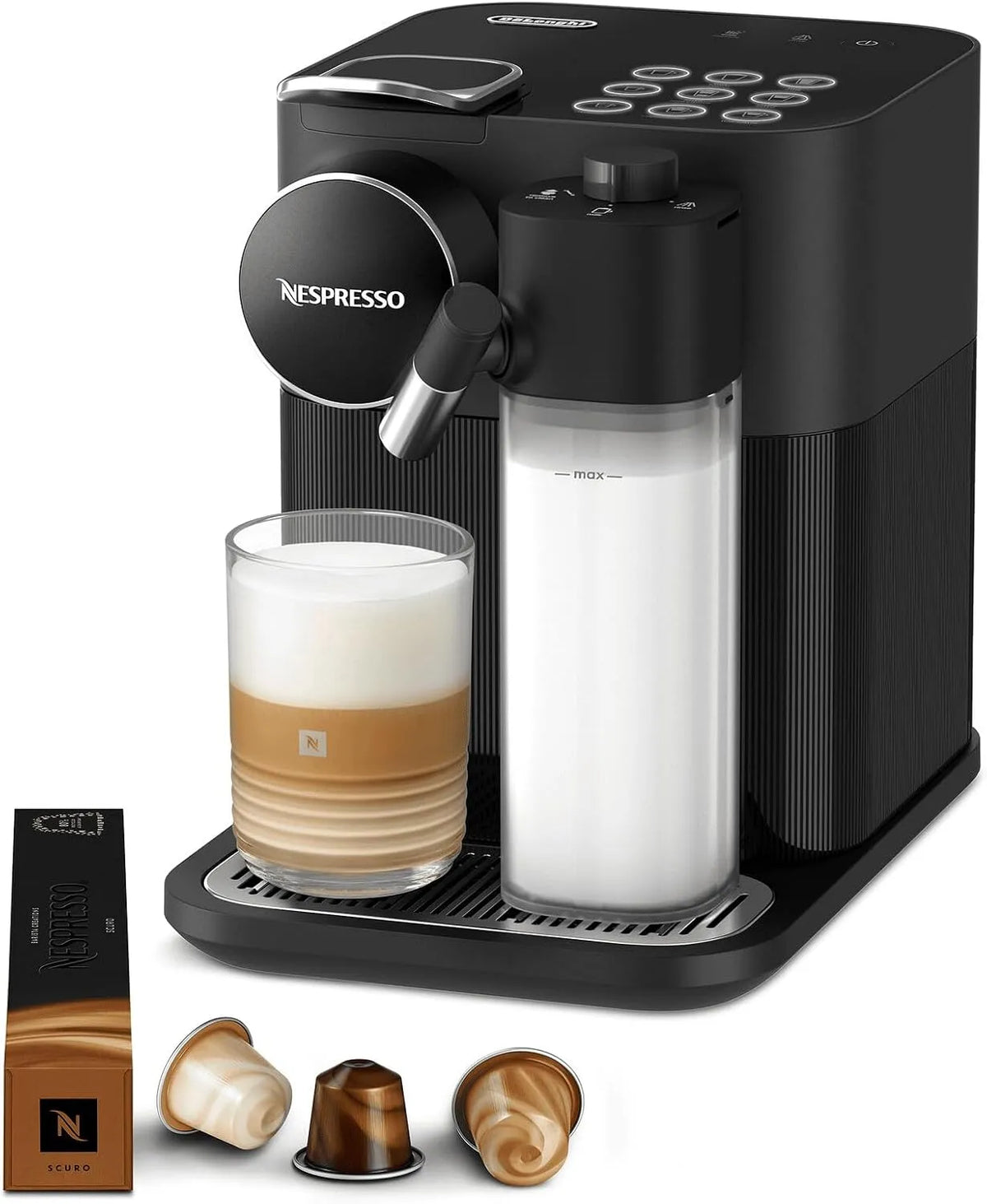Nespresso modèle EN 640 640.B, finition noire,.B Gran Lattissima