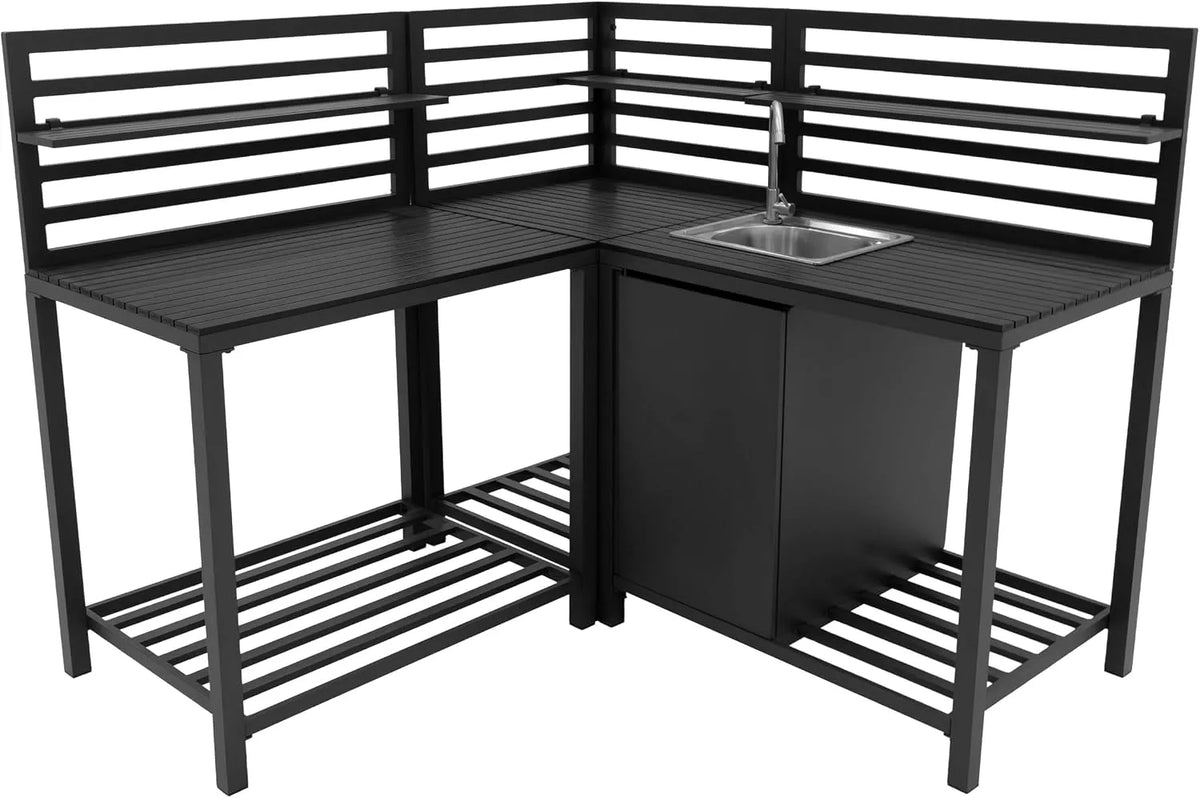 Monster Shop, Robinet en INOX Rangement Étagères Placard Zone de Préparation
