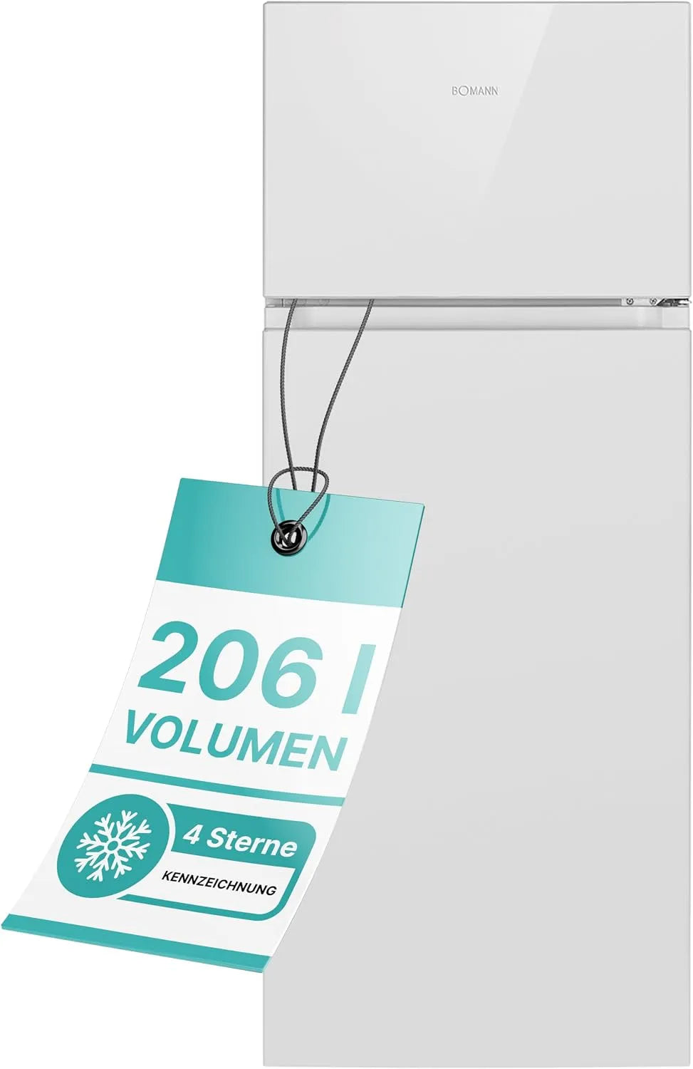 Bomann réfrigérateur DT 7318, congélateur Autoportante 206 L E finition blanche