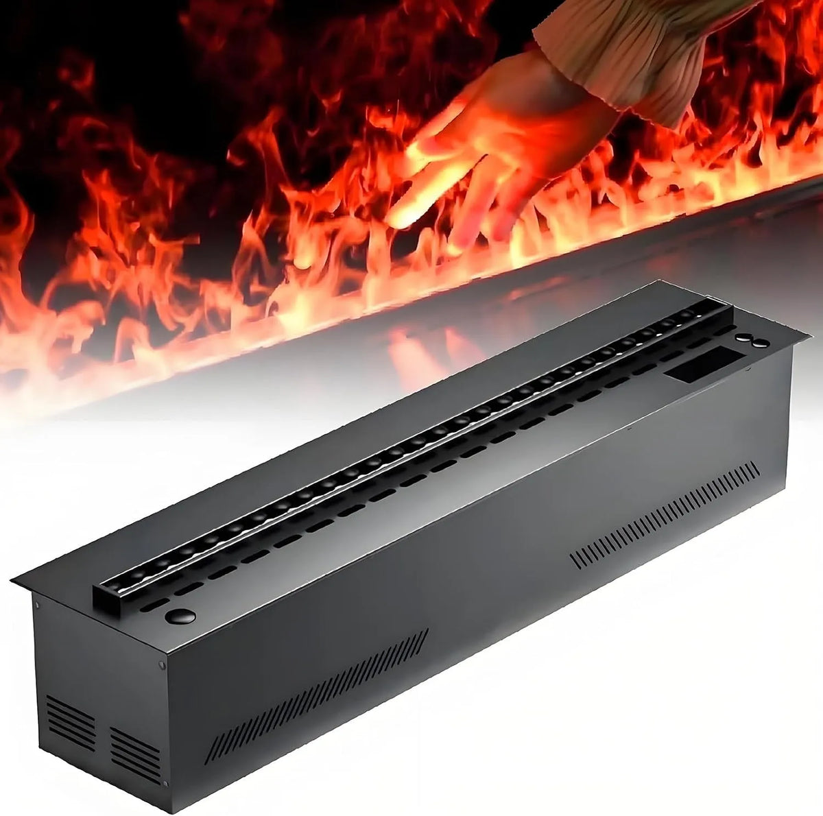 Cheminée électrique, 3D à Vapeur D'eau, Humidificateur à Remplissage Automatique,80cm, Télécommande, Couleurs Et Vitesse De Flamme Réglables