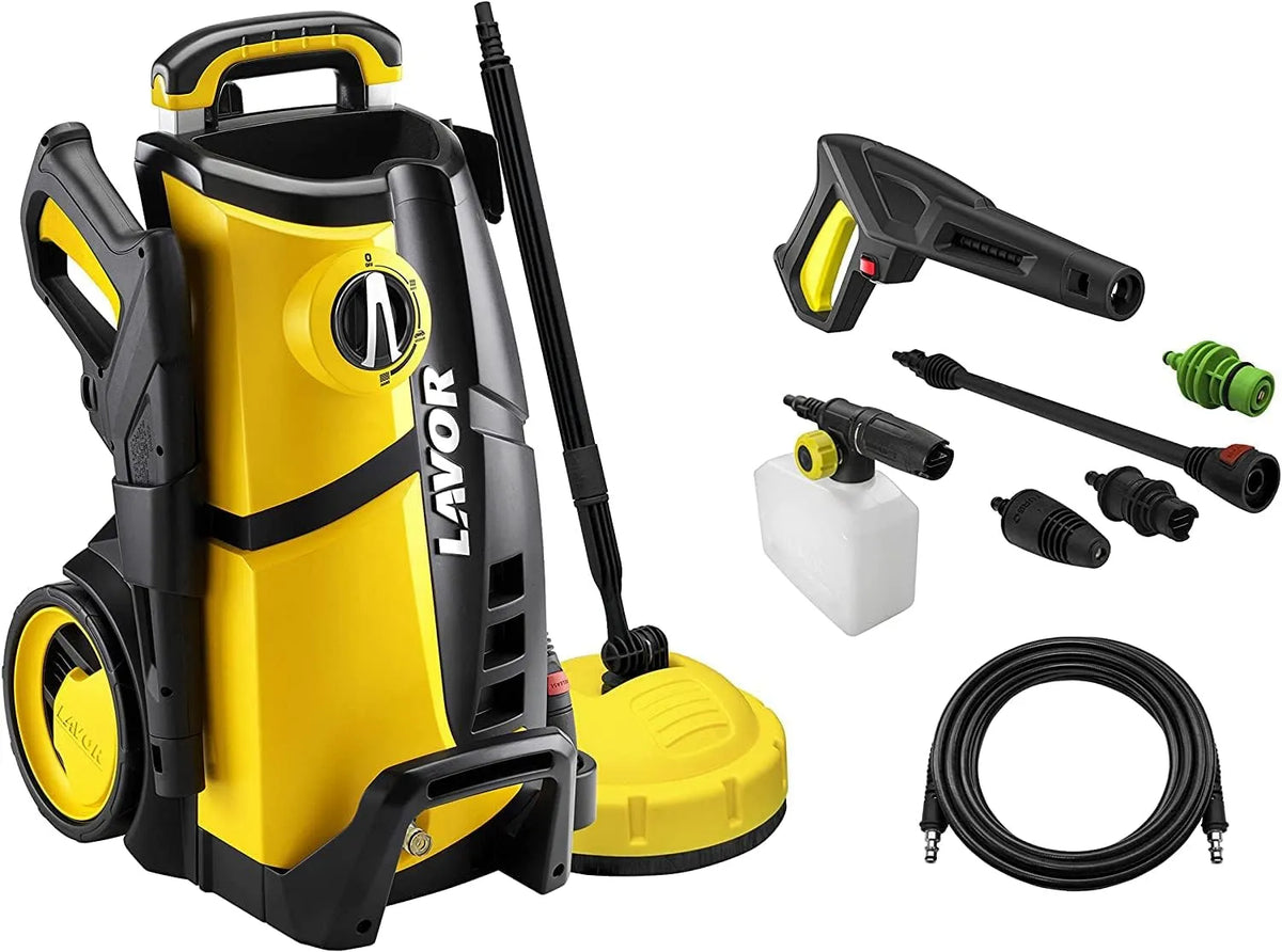 Nettoyeur haute pression LVR4 LAVOR, Puissance 150 Bar Max, Débit 480 l/h Max, 150 WPS avec Programmes de Lavage et Accessoire pour Nettoyage Sols