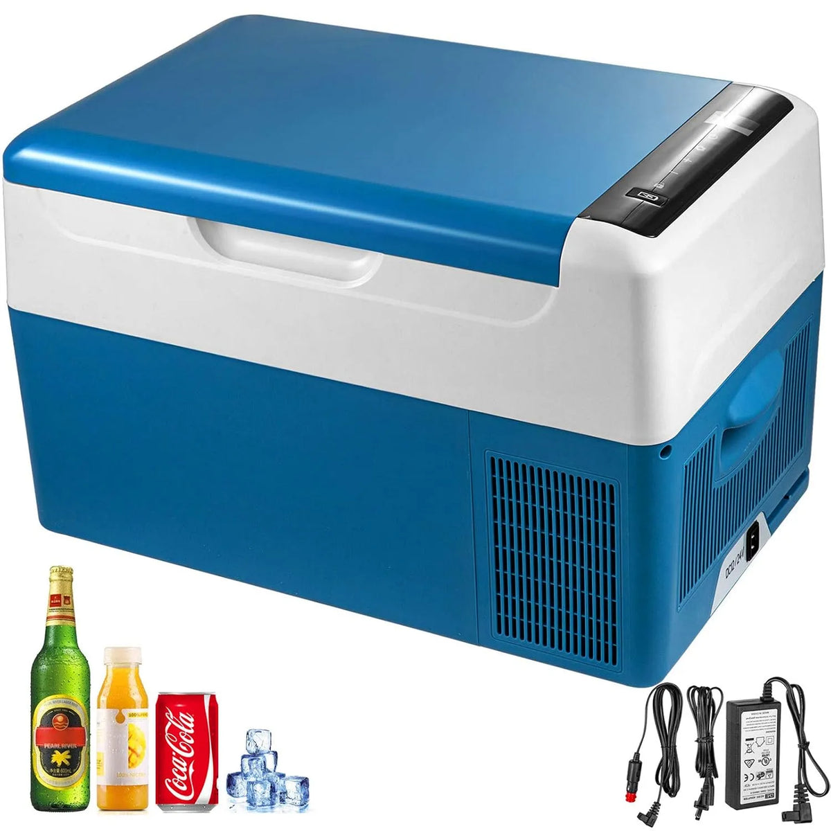 Vevor glacière, avec Batterie de Voiture à 3 Niveaux Double Mode, Portable Électrique 12/24V Réfrigérateur Portable Automobile