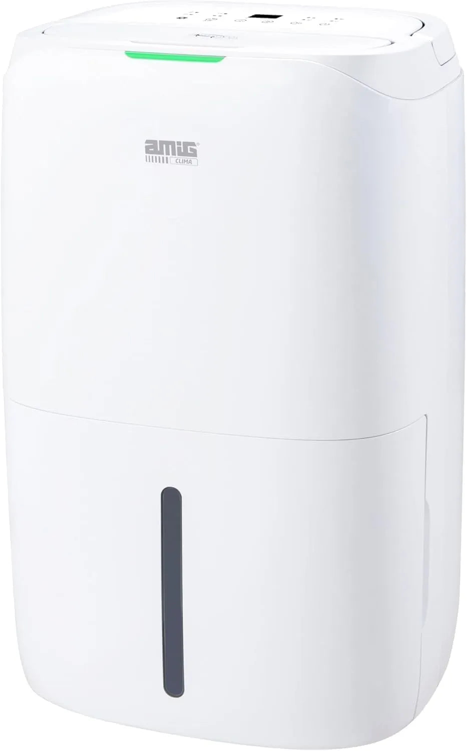 Déshumidificateur Amig, dimensions 36x28x56 cm, Silencieux 46 dB, 170m³/h, Capacité 25L, Réservoir d'eau amovible 5,5L, puissance 370W, MIST, Jour