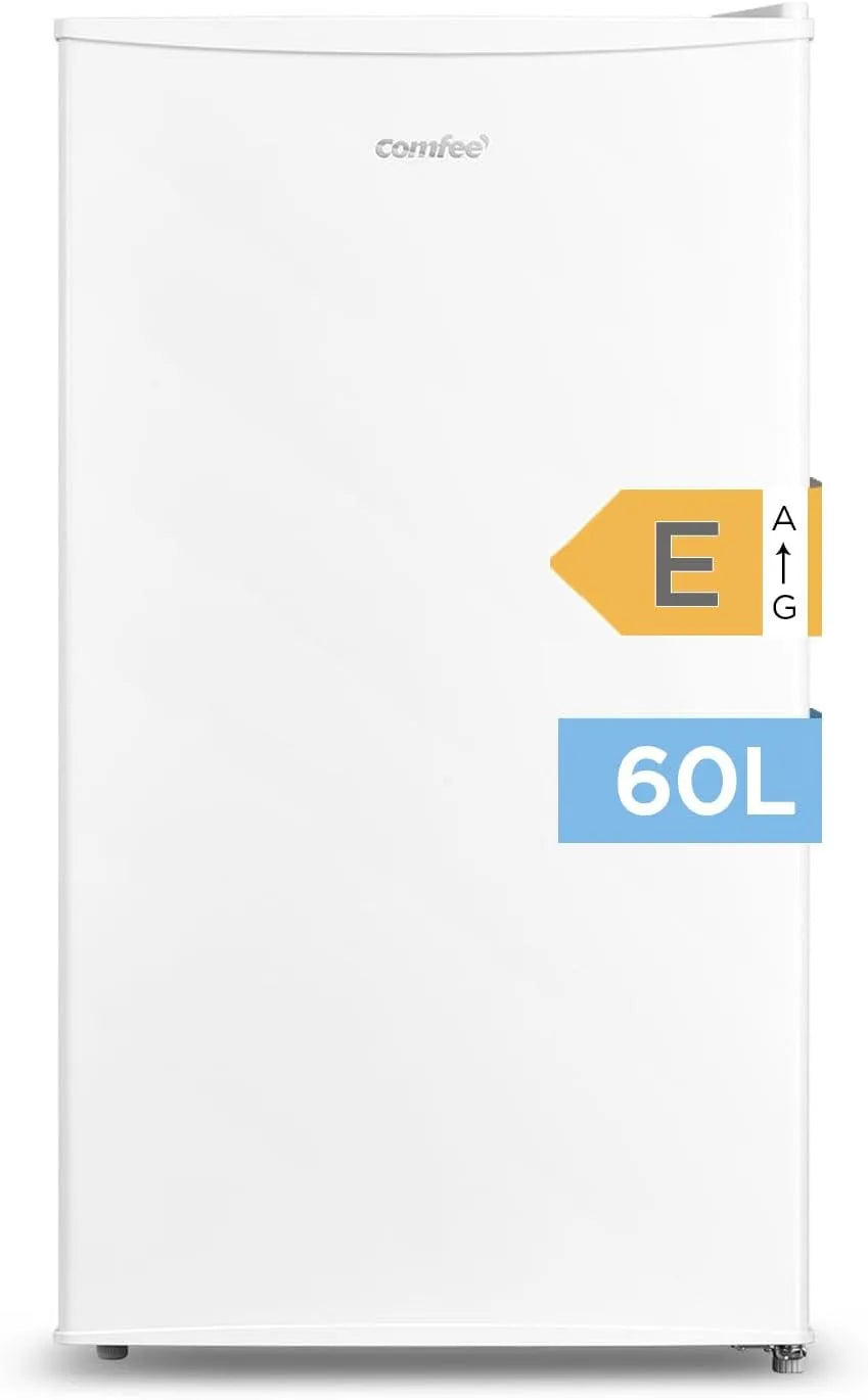 Comfee congélateur RCU60WH2, capacité 60L Mini, Monoporte, Température Réglable, Porte Réversible, Silencieux, Pose Libre, finition blanche