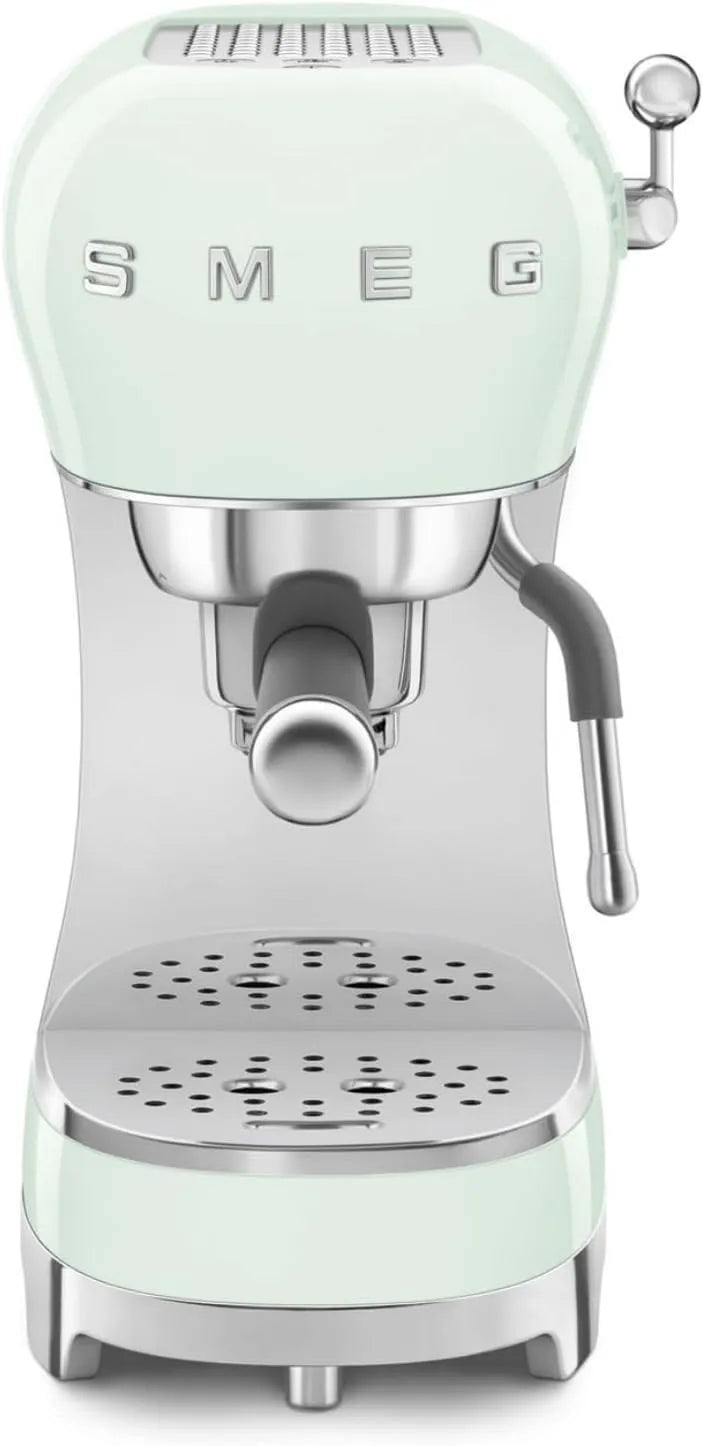 Smeg machine à café ECF02PGEU, Réservoir d'Eau 1 L, 4 Fonctions Expresso, puissance 1350W, Porte Filtre, Expresso Manuelle, Plateau Amovible