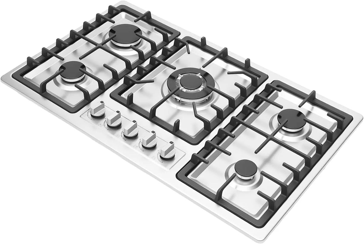 Table, Plaque Encastrable, Acier Inoxydable, Contrôle Indépendant, Double Installation, Cuisson Gaz 5 Feux, Cuisinière Professionnelle