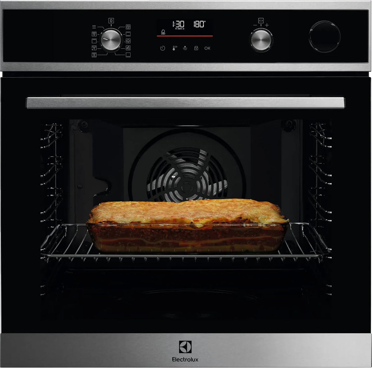 Electrolux cuiseur vapeur EOC6H77X, Capacité 72 L, Fonction Pizza, Chauffage Rapide, Série 600 Intégrable SenseCook avec SteamCrisp, Ecran LED