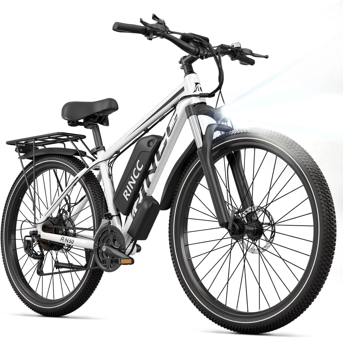 Vélo électrique RN50 RINCC, 29' pour adultes 48 V 15 Ah Batterie avec 21 niveaux de vitesse avec écran LCD, moteur 250 W, autonomie jusqu'à 100 km