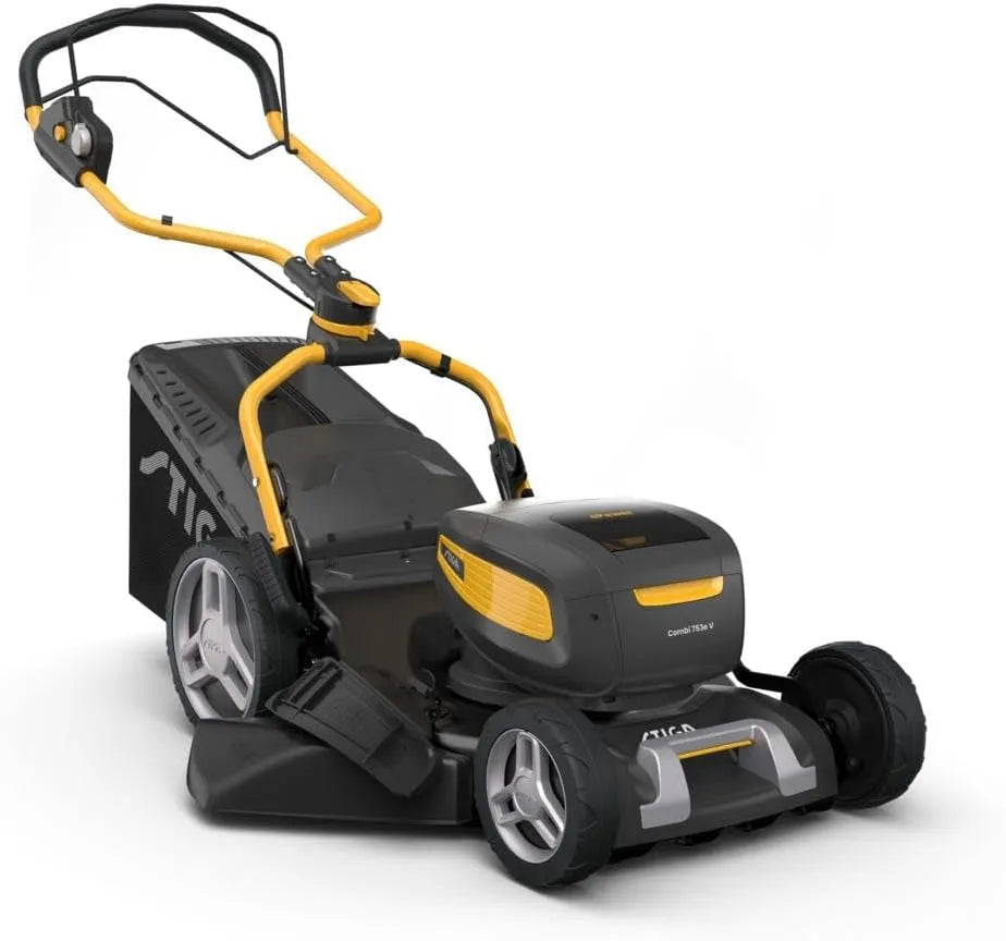 Stiga tondeuse à gazon 753e, Combi V Kit sans Fil, Largeur de Coupe 51cm, tension 48V, 2X 7.5Ah, autotractée avec 6 niveaux de vitesse