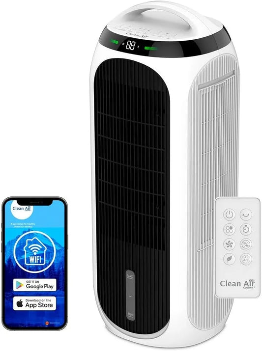 Purificateur d'air CA-106, humidificateur et ventilateur 4 en 1 Smart, Clean Air Optima, Climatiseur