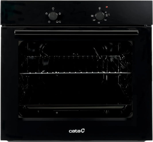 Four SES 6004 BK Cata, capacité 62 L Éclairage intérieur Finition inox Verre finition noire