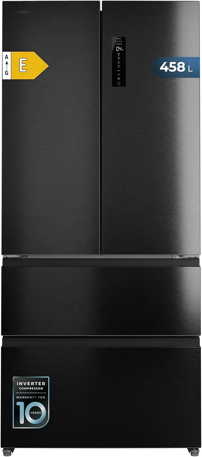 Cecotec réfrigérateur F2D, Hauteur 189 cm et 83 cm Largeur, Compresseur Inverter, MetalFlexCooling