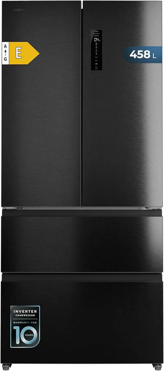 Cecotec réfrigérateur F2D, Hauteur 189 cm et 83 cm Largeur, Compresseur Inverter, MetalFlexCooling
