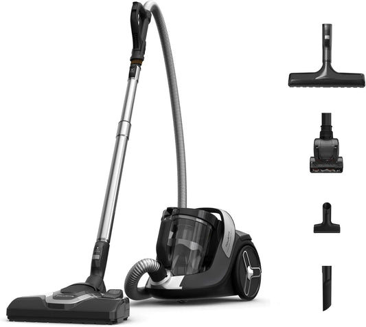 Rowenta aspirateur RO7C66EA, sans sac, Eco-conçu, Fabriqué en France, Moteur ultra basse consommation, Ultra silencieux