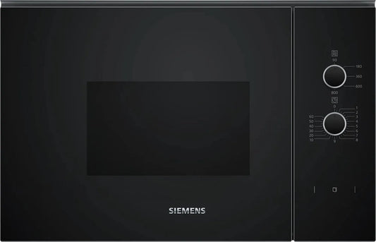 Four à micro-ondes BF520LMA1 iQ300, à encastrer Capacité 20 litres Puissance 800 W Largeur 60 cm Couleur finition noire