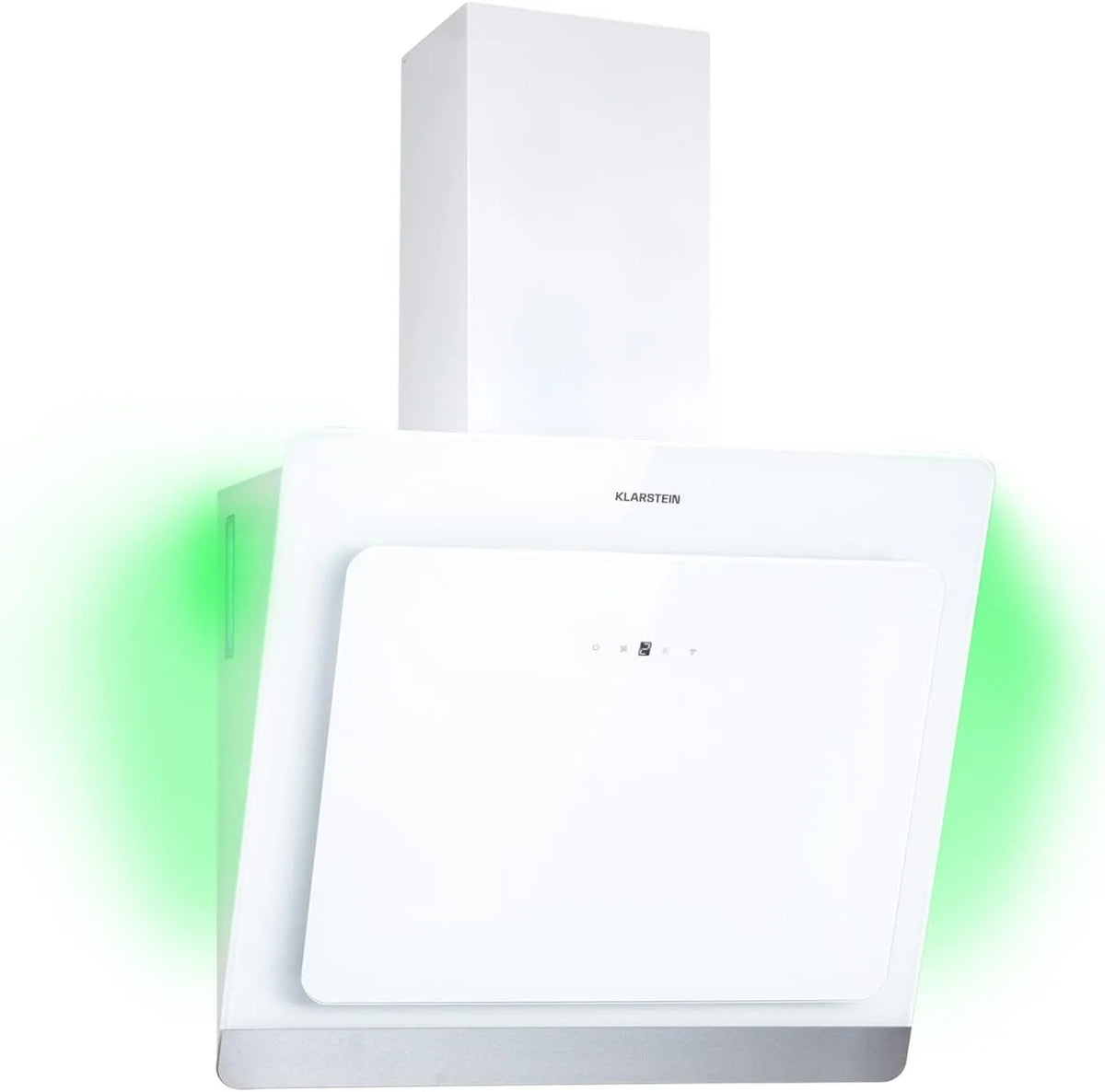 Klarstein hotte aspirante, Hotte Silencieuse avec Evacuation, Alina 60cm, Filtre de Hotte en Carbone, Hottes de Cuisine Inclinées, Intelligent IoT