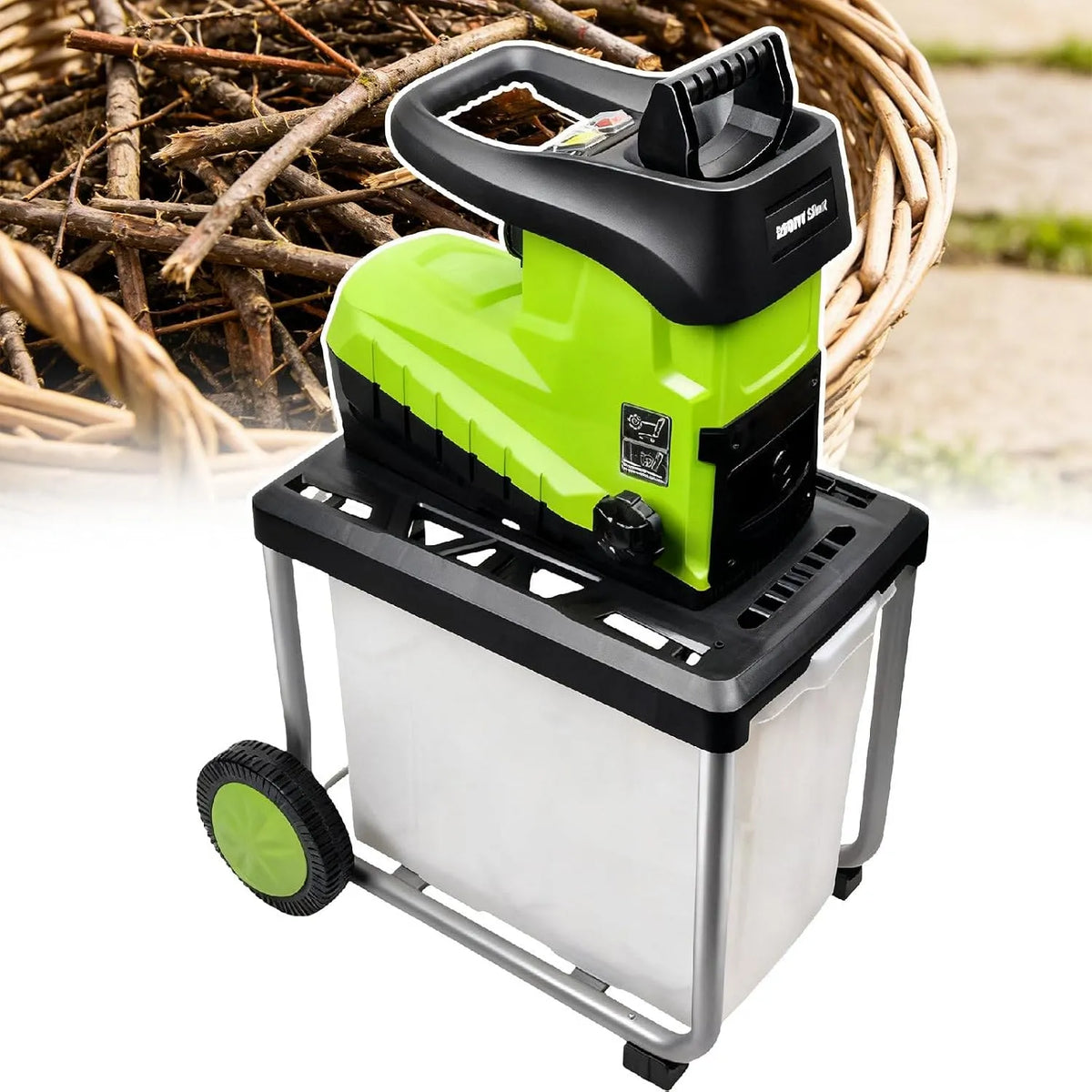 Modèle Mm Mm Mm/1 Broyeur De, Branches Rapid 2800 W, avec Bac De Ramassage Amovible De 60 L, pour Branches De 45 Mm, 5000 TR/Min, 1,77'