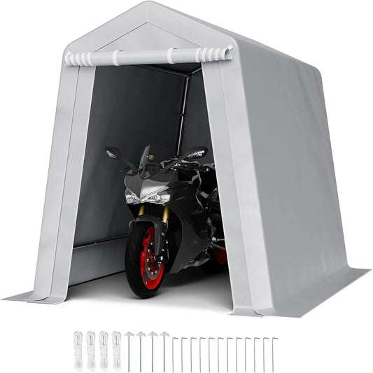 Abri de jardin Vevor, Abri de rangement extérieur, cadre robuste, garage, imperméable, patio, abri d'auto pour moto