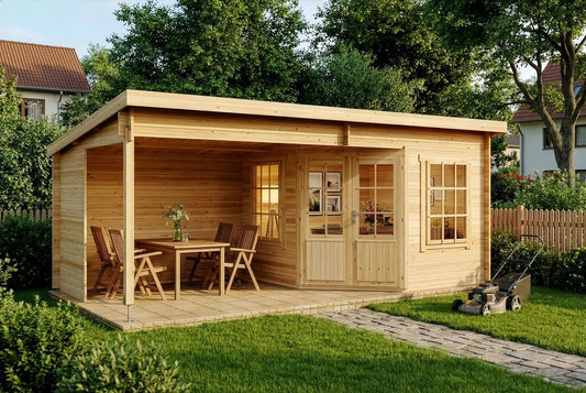 Abri de jardin Carl-28, cabanon de Jardin Exterieur, pentagonale, cabane à Outils, en Bois de la Marque Carlsson, cabane de Jardin exterieure