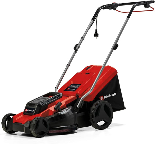 Einhell tondeuse à gazon GC-EM 1600, électrique /37, 1 600 W, Largeur de Coupe 37 cm, bac collecteur de 38 L, Jusqu'à 700 m²