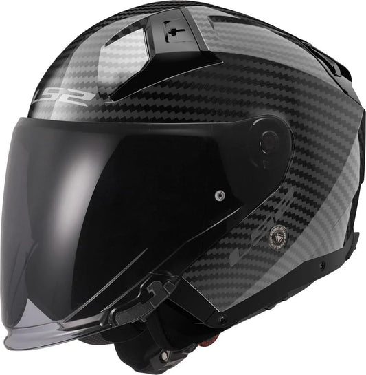 Casque moto LS2, Moto Jet Infinity II Carbon Gloss Carbon