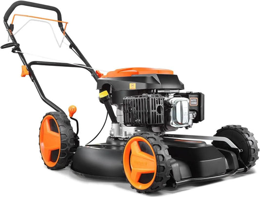 Fuxtec tondeuse à gazon 196cm3 FX-RM51SA96, Thermique Mulching Autotractée Largeur De Coupe 51cm Redonne du Tonus à Votre Pelouse