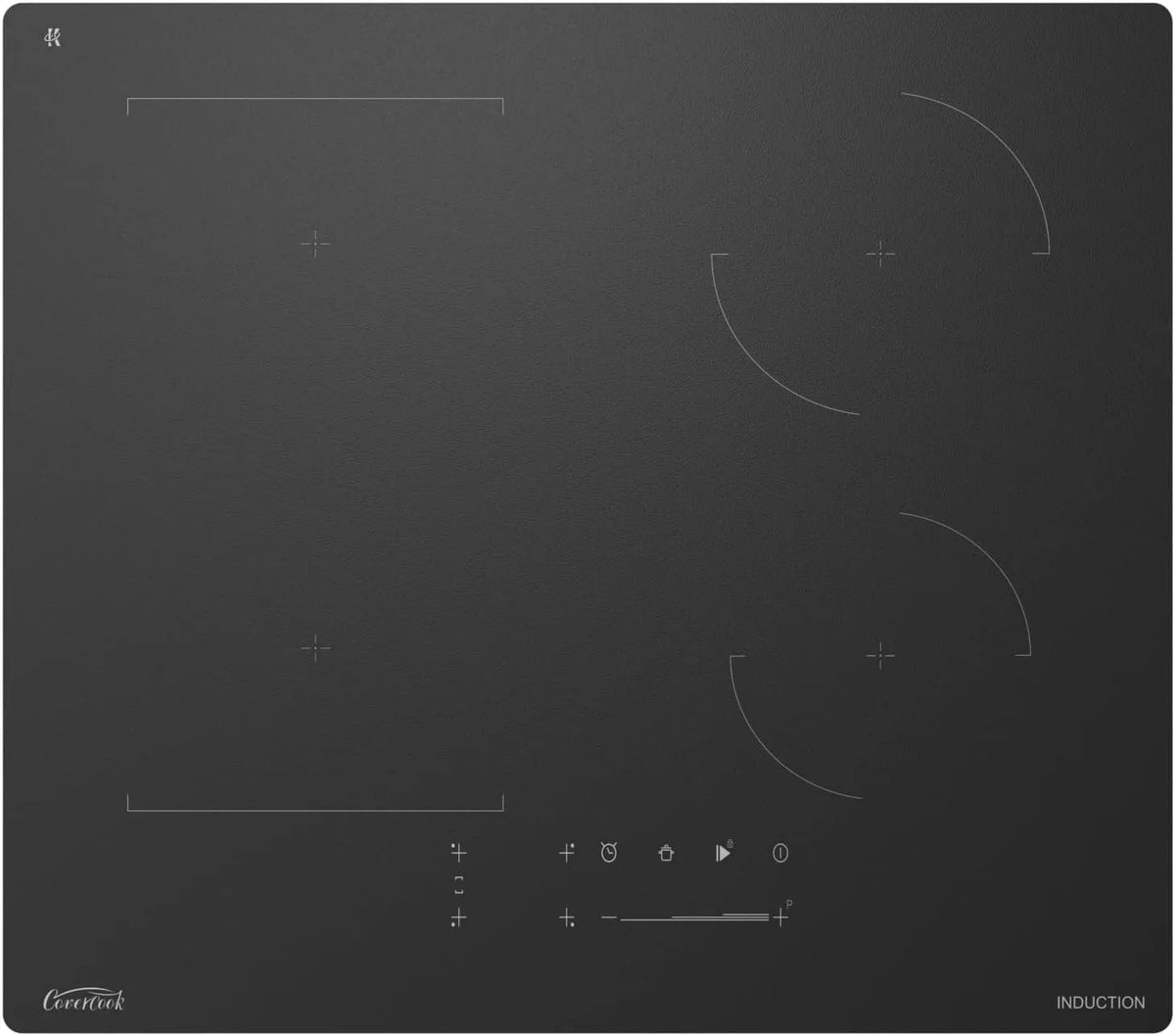 Table de cuisson, tension 240 V, électrique à induction 59 cm, puissance 7000 W, plaques chauffantes encastrables avec zone pont, verre mat