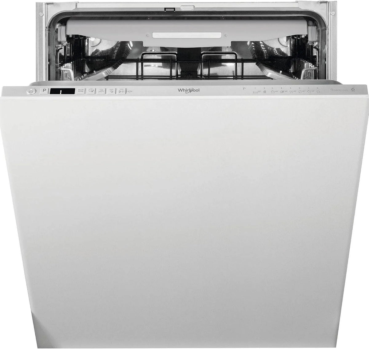 Whirlpool lave-vaisselle, Acier Inoxydable, Intégré 14 Places, Silencieux 46 dB, finition argentée, NaturalDry