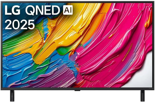LG téléviseur QNED80, AI, 2025, 43' QNED UHD 4K finition noire, 43QNED80A6A