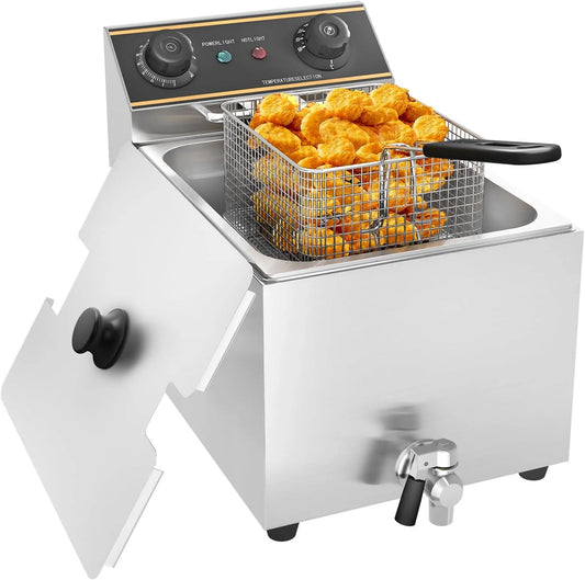 Friteuse électrique, Friteuse Avec Régulateur de Température,3000 W, 60-200 °C