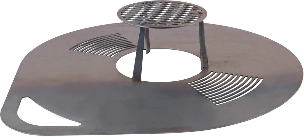 Plaque de cuisson UNUS, plat de cuisson diamètre 80cm, de grillage ronde, de Barbecue en acier, plancha à grillades