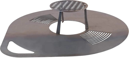 Plaque de cuisson UNUS, plat de cuisson diamètre 80cm, de grillage ronde, de Barbecue en acier, plancha à grillades
