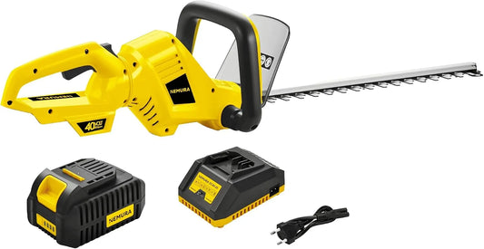 Électrique 1 Batterie 2Ah Compatible Nemura Taille-Haie, Longueur de Coupe 56cm, Chargeur Rapide, Marque Française, Moteur Brushless