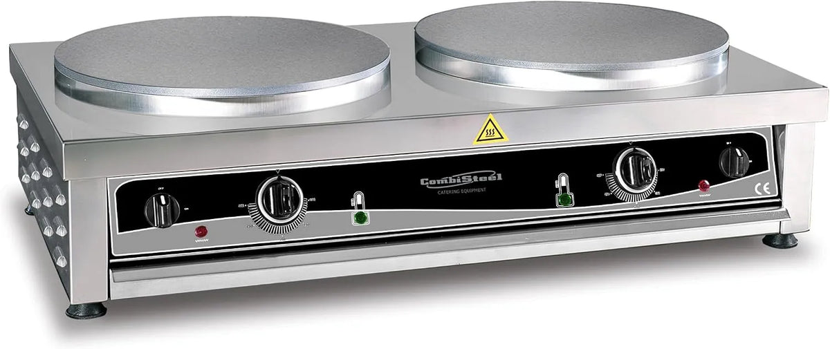 Double électrique Crêpière professionnelle, 2 x Diamètre 400 mm, Combisteel