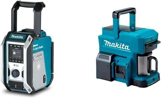 Makita DMR115, Radio de Chantier 12 à 18 V Li-ION Compatible réseaux Dab, Radio numérique terrestre, et FM- Bluetooth, Hybride, Produit Seul